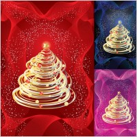 tornadostyle christmas tree vector