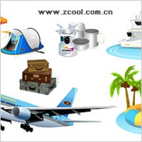 Tourism travel icon vector material