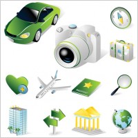 tourist theme icon vector