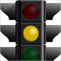 Traffic Light: Yellow clip art