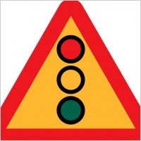 Traffic Lights Ahead Sign clip art