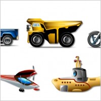 Transportation brilliant icons icons pack