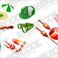 Travel camping supplies vector material