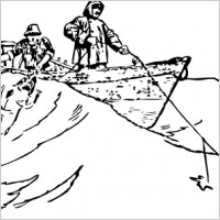 Trawling From A Boat clip art
