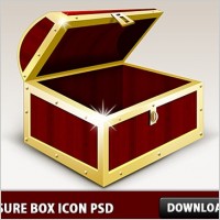Treasure box Icon PSD