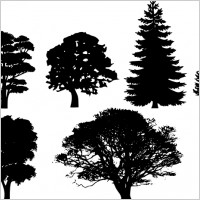 Tree Silhouettes clip art