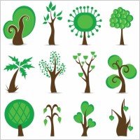 Tree Symbols Vector Graphic