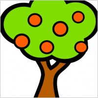 Tree With Fruits clip art