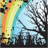 Trees floral Vector Swirls