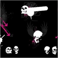 trend element vector skull and wings