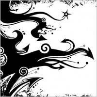 Trend floral Arrow Vector