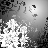 trend line drawing vector flowers