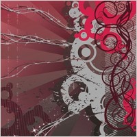 trend lines and the background element vector