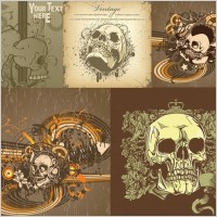 trend skull pattern vector
