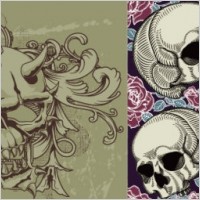 trend skull theme vector
