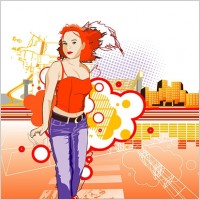 trend vector city life