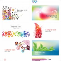 trend vector colorful cards
