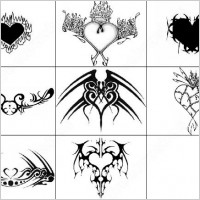 tribal heart brush