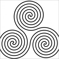 Triple Spiral Symbol clip art