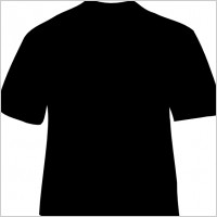 Blank T Shirt Template Black