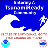 Tsunami Warning Sign clip art
