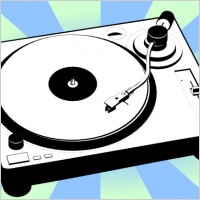 Turntable Music Player clip art