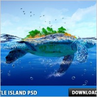 Turtle Island Free PSD File