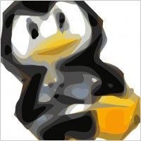 Tux Icon clip art