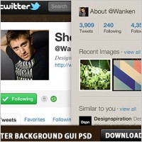 Twitter Background GUI Photoshop PSD