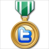 Twitter medal green
