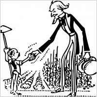 Uncle Sam Shakes The Farmers Hand clip art