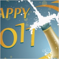 Uncorking The New Year Vector Illustration