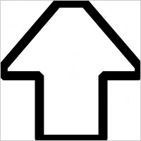 Up Arrow Hollow Outline clip art