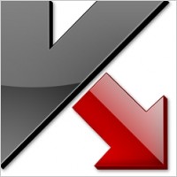 V and red arrow