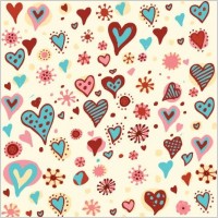 Valentine’s Day Hearts Pattern Vector Graphic
