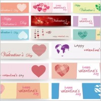 valentine day banner vector