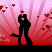 valentine day couples kissing vector