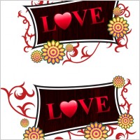 valentine day decorations vector