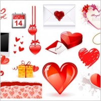 valentine day love element vector