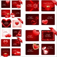 valentine day romantic elements vector