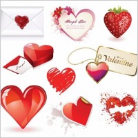 Valentines Day Heart Vector Set