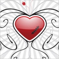 Valentines heart background vector