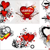 valentine\u0026#39;s day heart-shaped theme trend vector illustration