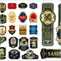 variety of european label vector