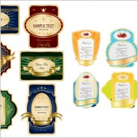 variety of european label vector