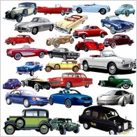 variety of retro car psd