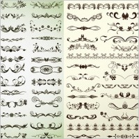 variety of stylish lace pattern vector