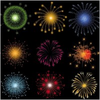 vector 2 brilliant fireworks fireworks