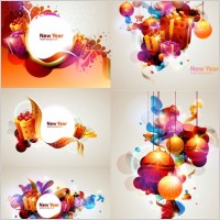 vector 2 colorful christmas gift