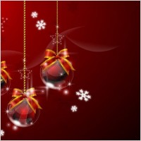 vector 3 christmas ball hanging